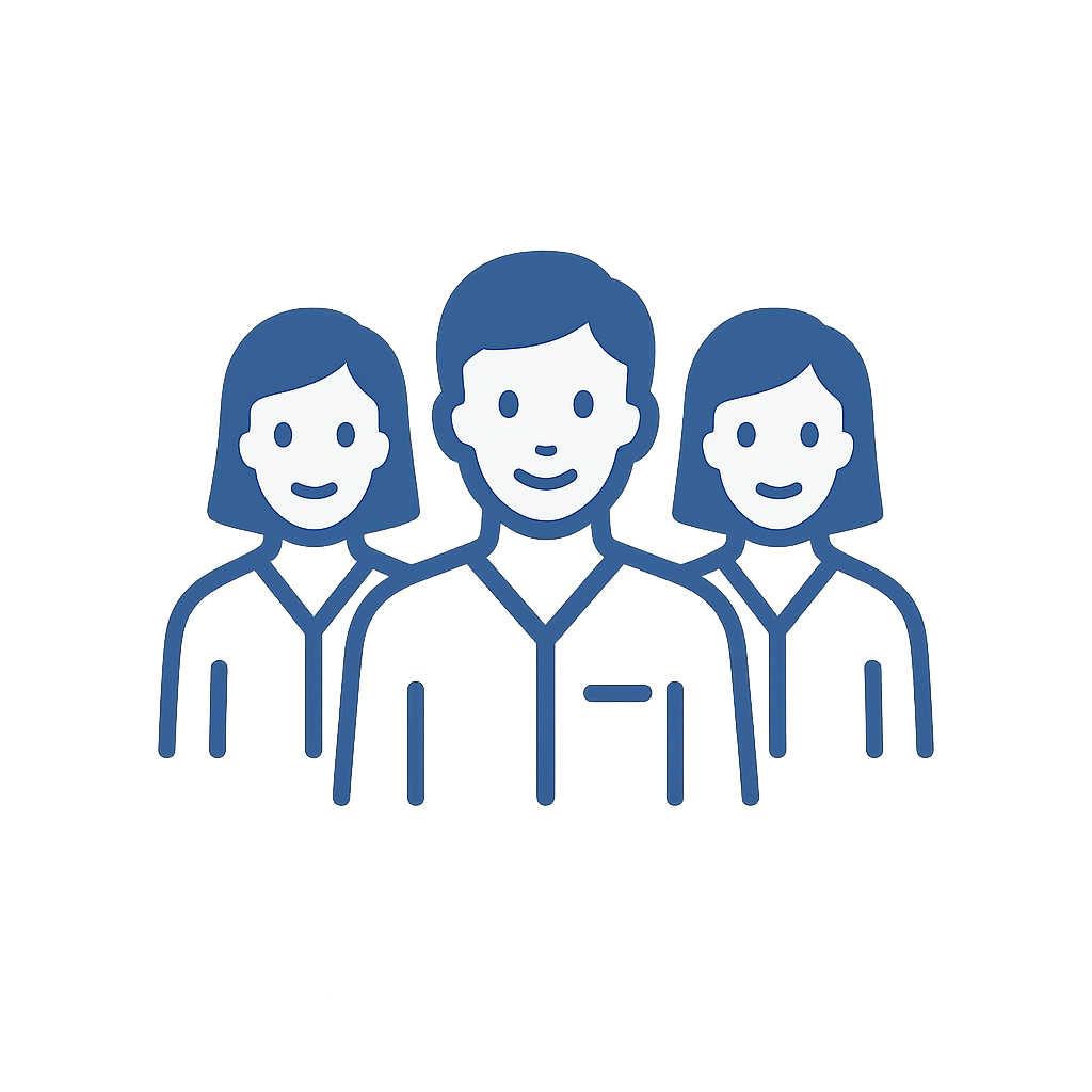 Icono de grupo de personas representando el equipo de fisioterapia en Málaga.